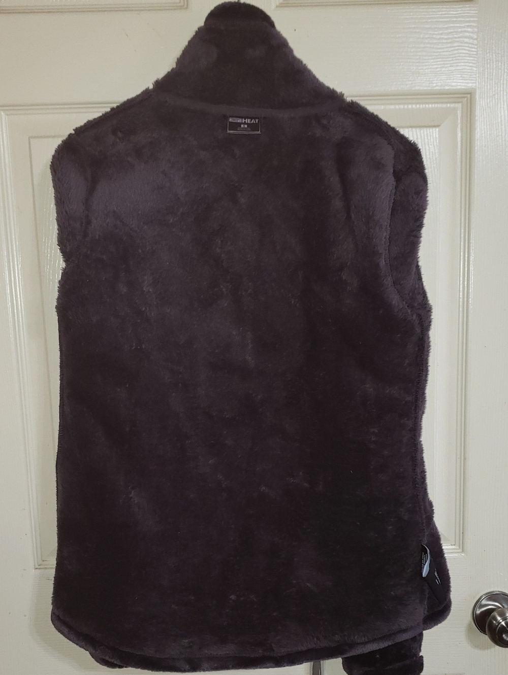 💘🖤💘 PURPLE 32 DEGREES HEAT PLUSH ZIP SOFT COZY VELOUR EGGPLANT JACKET NEW - Picture 11 of 14
